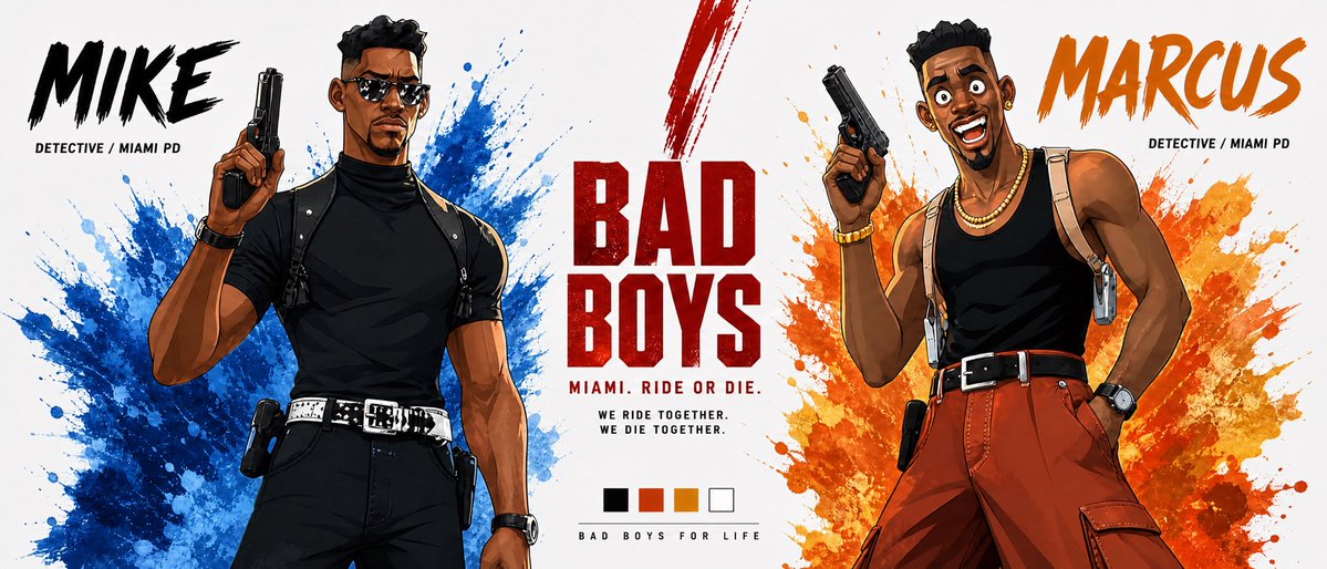 Premium Cinematic Character Bible Sheet for Mike & Marcus