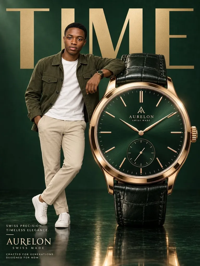 Vertical Luxury Watch Advertisement