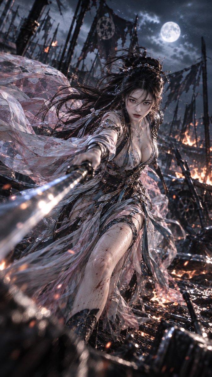 Wuxia Female Warrior Portrait