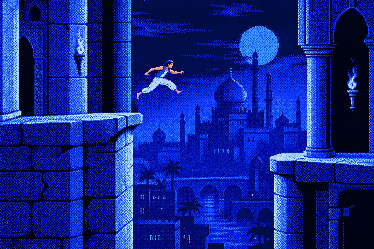 Prince Of Persia Jumping Pixel Art