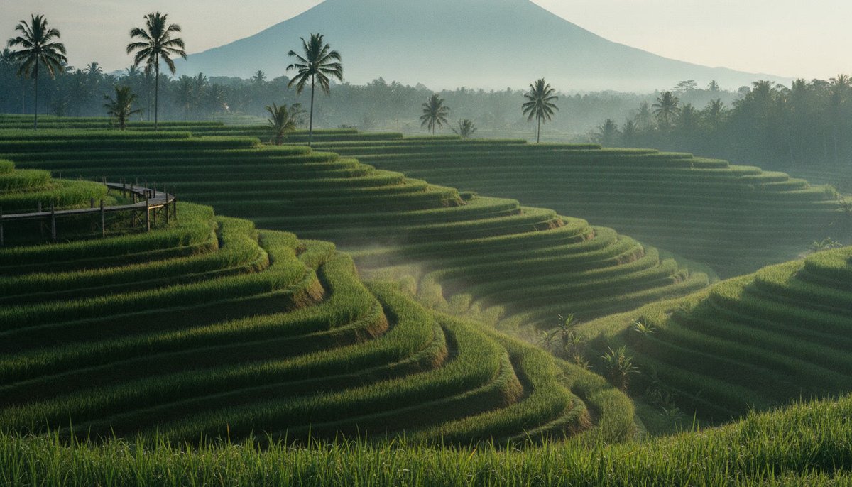 Bali Rice Terraces At Dawn
