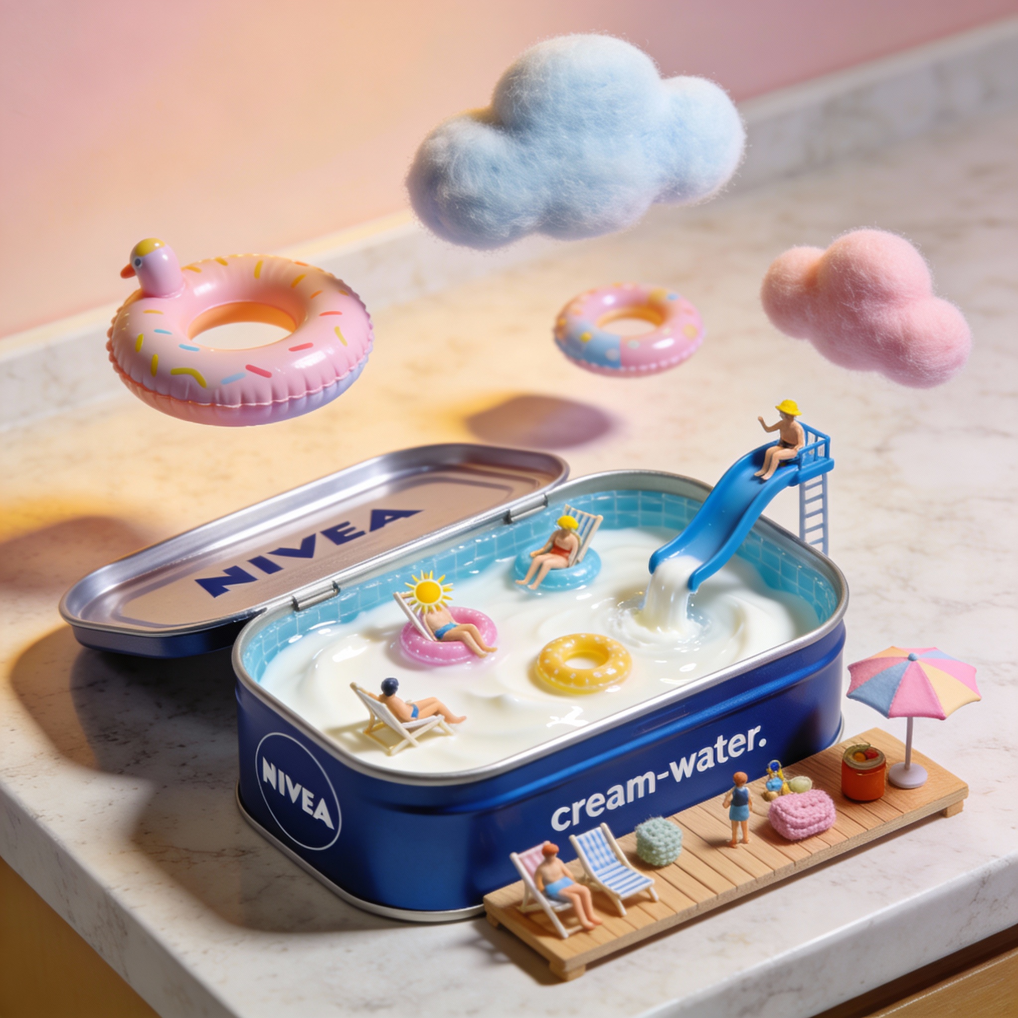 Miniature Swimming Pool Diorama