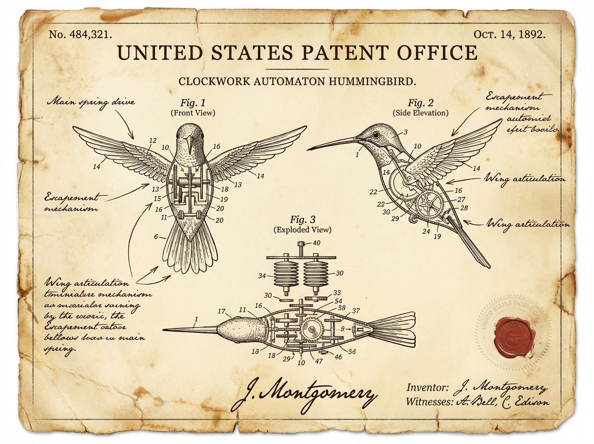 Vintage Patent Document for an Invention