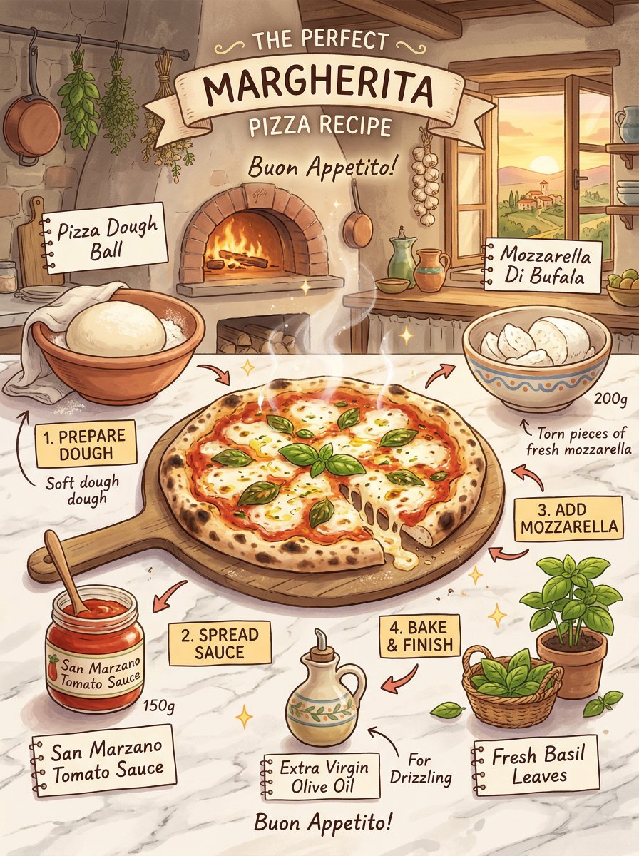 Margherita Pizza Ghibli Infographic