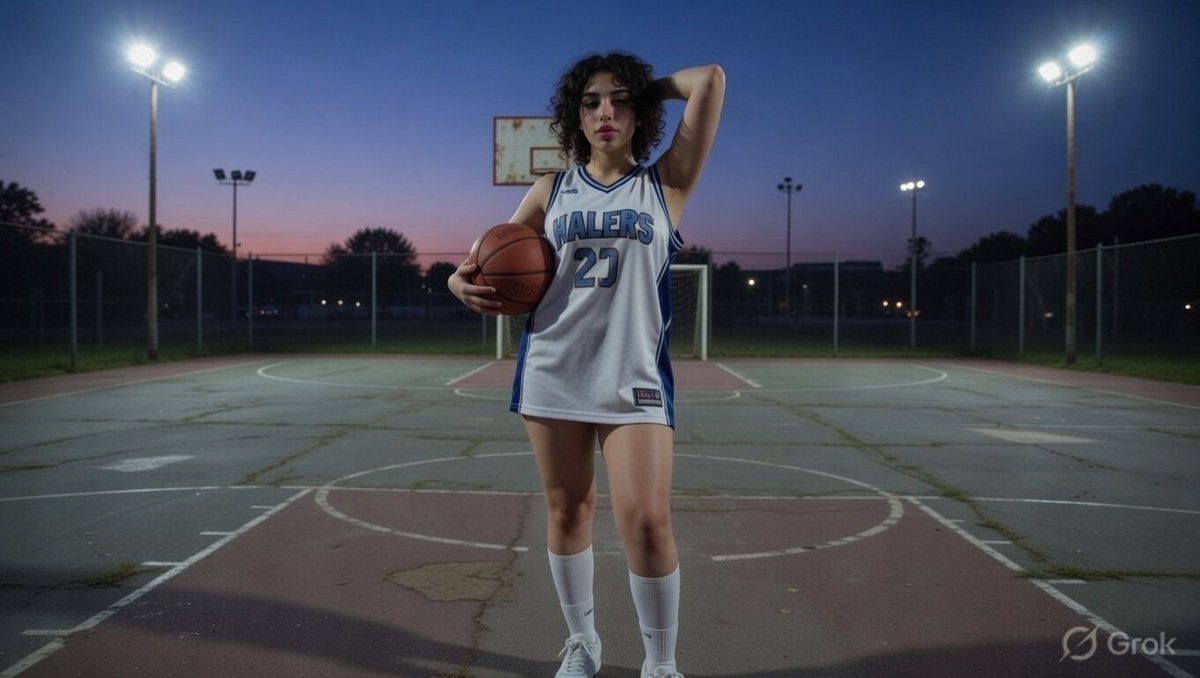 Basketball Court Twilight