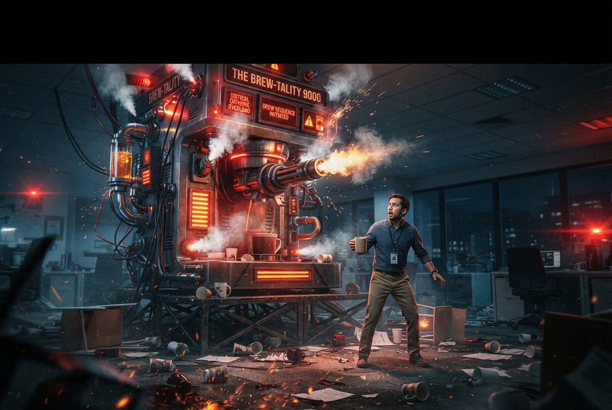YouTube Thumbnail - Sci-Fi Coffee Machine Boss Battle
