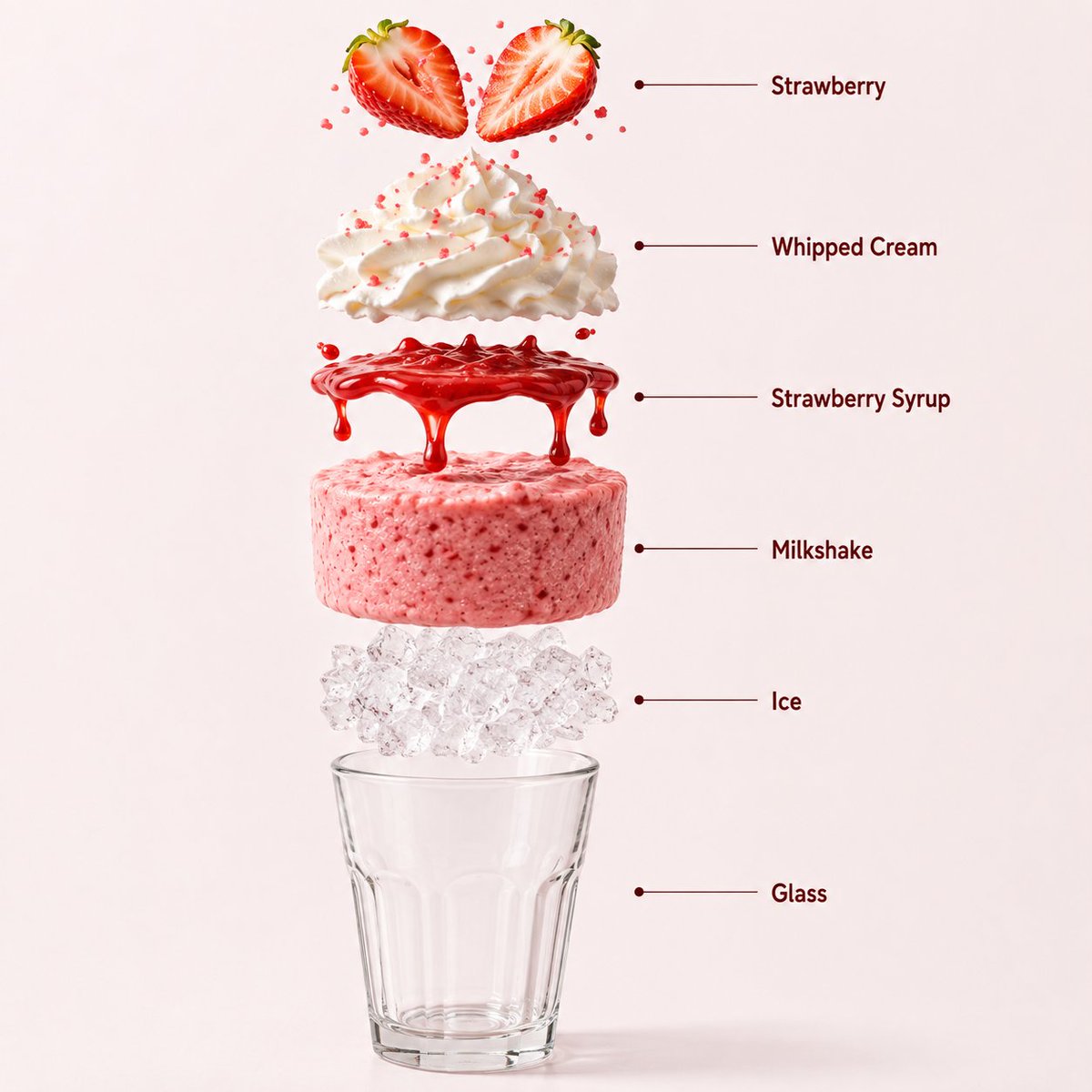 Infographic / Edu Visual - Strawberry Milkshake Product and Infographic
