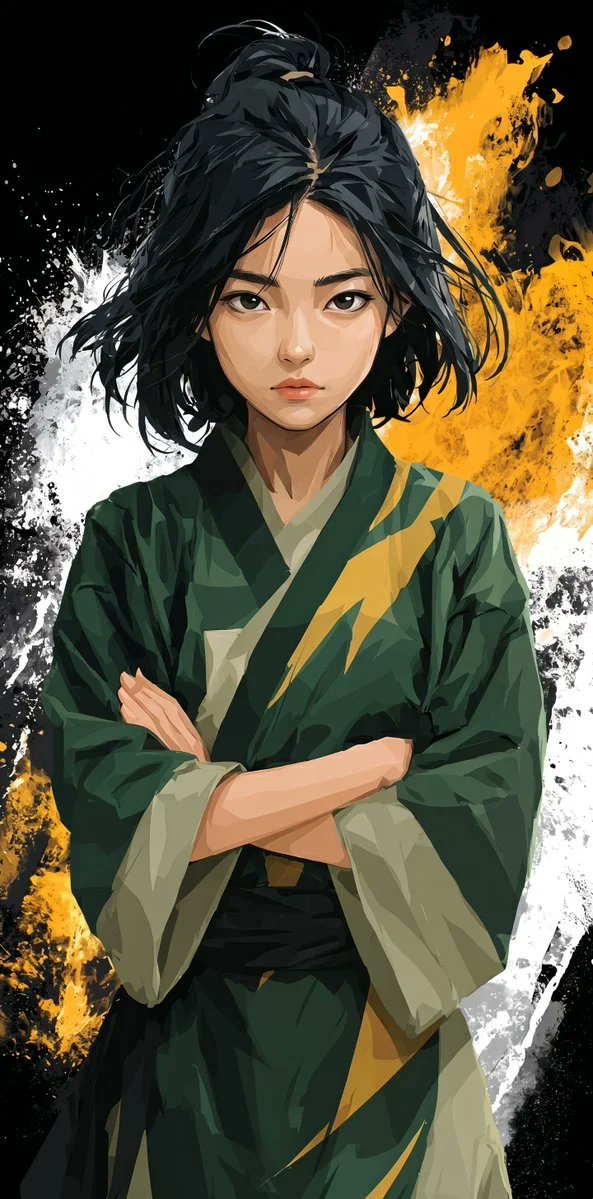 Comic / Storyboard - Stylized Martial Arts Anime Girl