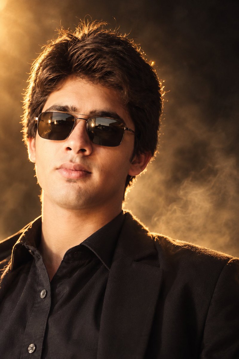 Social Media Post - Cinematic Male Portrait with Golden Backlight