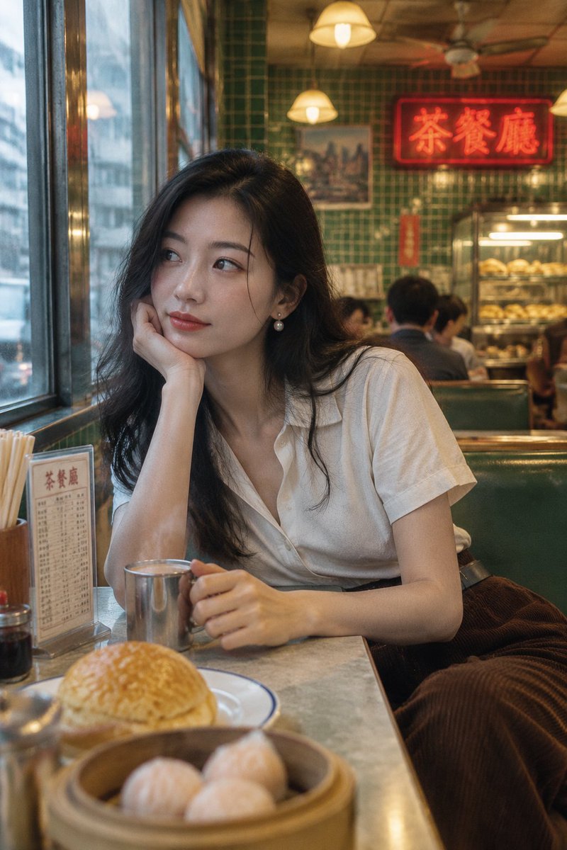 Profile / Avatar - Retro Hong Kong Cha Chaan Teng Portrait Prompt