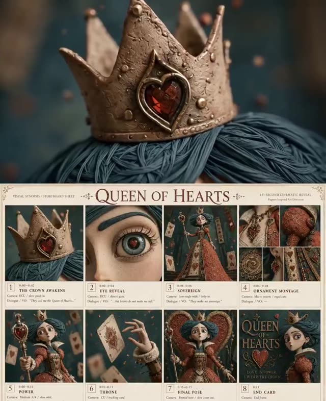 Queen of Hearts Storyboard
