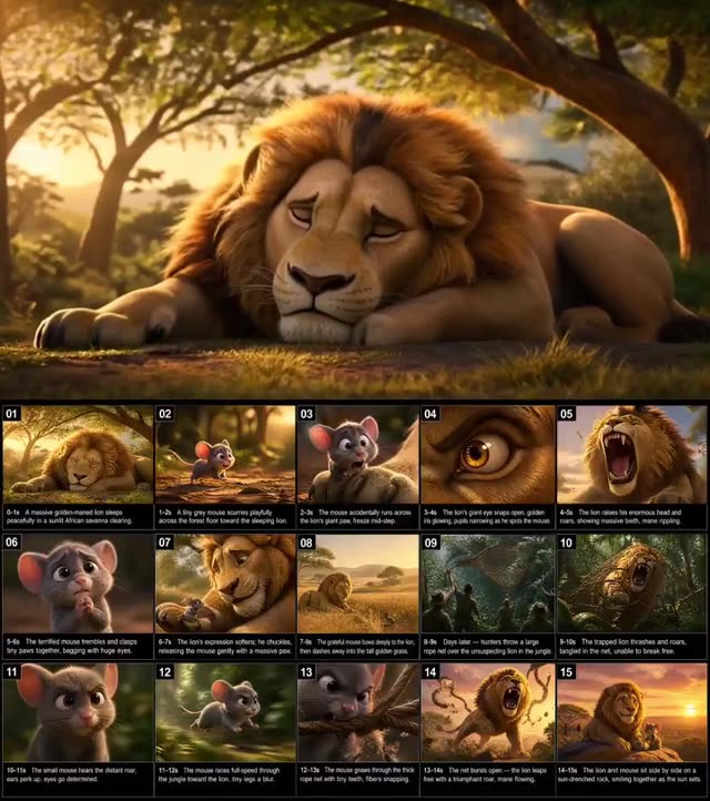 The Lion and the Mouse Fable