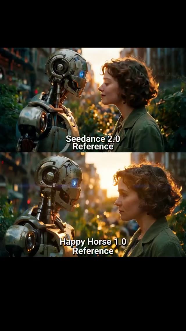 woman and robot encounter