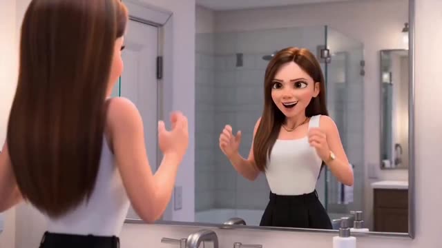 Animated Girl Hair Styling and Party Prep