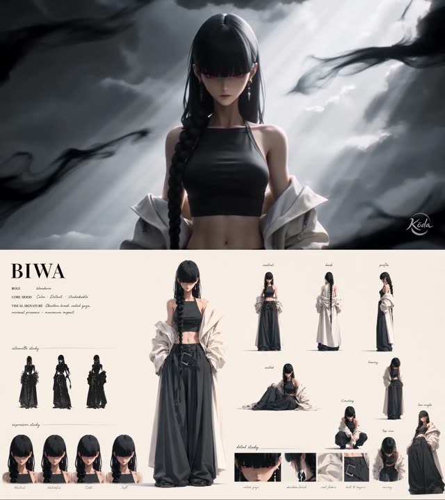 Black Ink Katana Dance