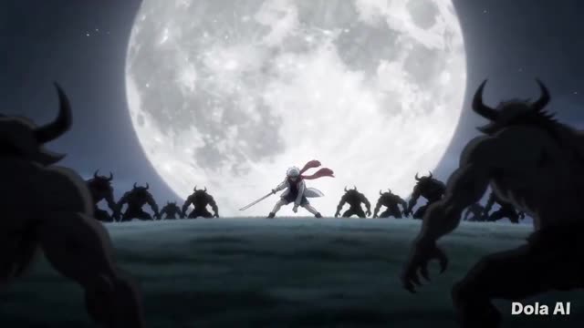 Samurai vs. Demons Under Moonlight