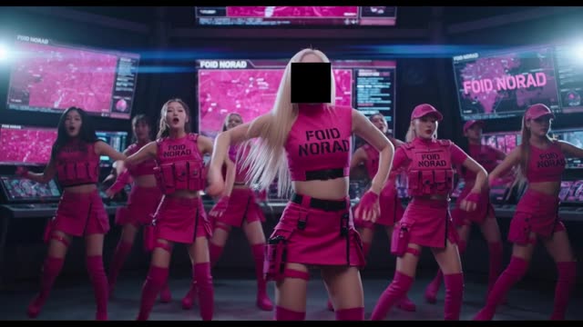K-pop Girl Group Futuristic Pink Command Center