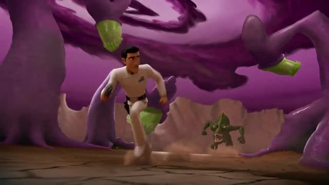 Man Fights Alien Monster