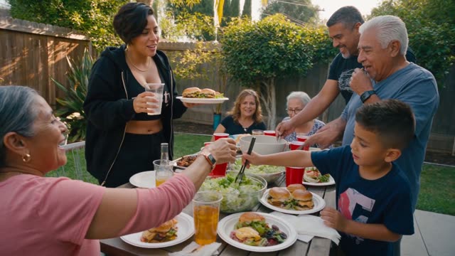 Casual Smartphone Backyard Gathering Video