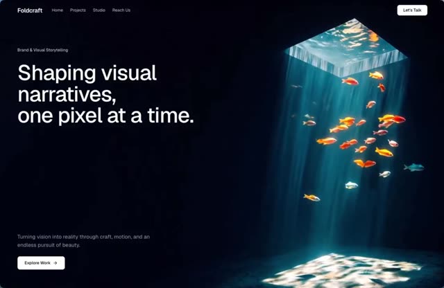 Underwater Light Beam with Fish