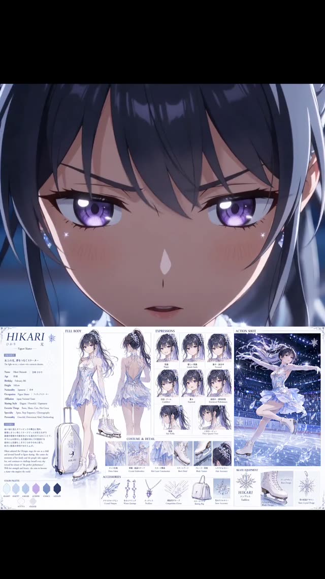 Hikari's Ice Skating Routine