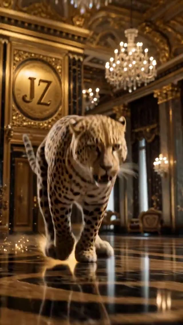 JZ Leopard in Golden Grandeur