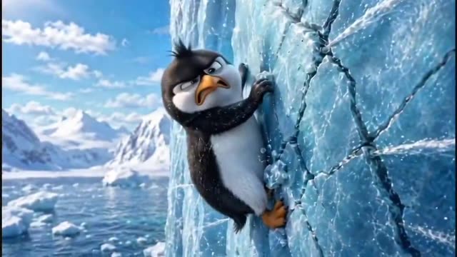 Penguin's Thrilling Arctic Escape from a Polar Bear