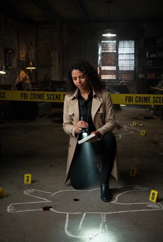 Detective Encounters Mystery at Crime Scene