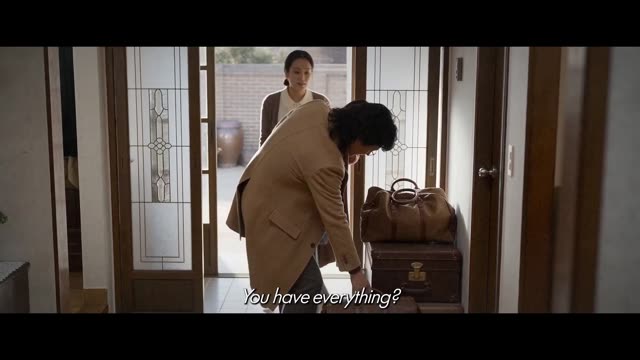 Korean Family Farewell in Entryway