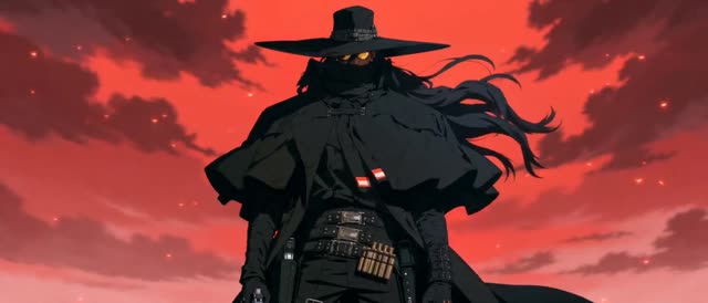 Anime Gunslinger Action Scene