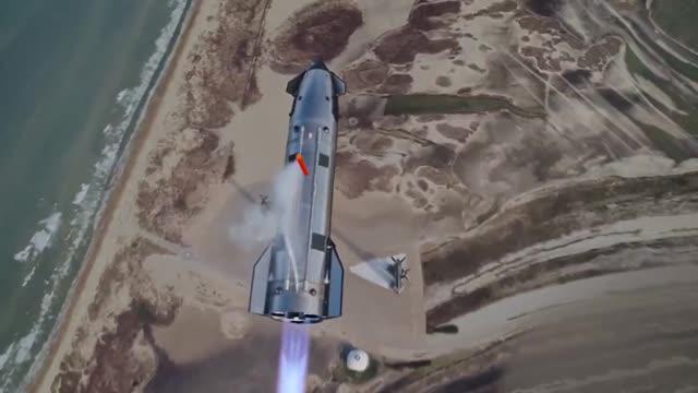 Drone Shot of Sleek Rocket Launch