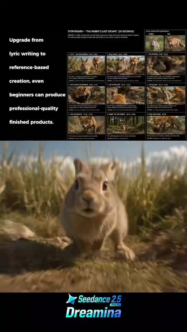 Cinematic Rabbit And Fox Chase Scene