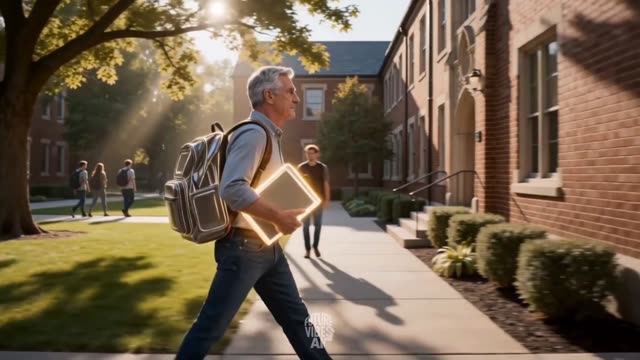 Man Transforming Through Professions Cinematically