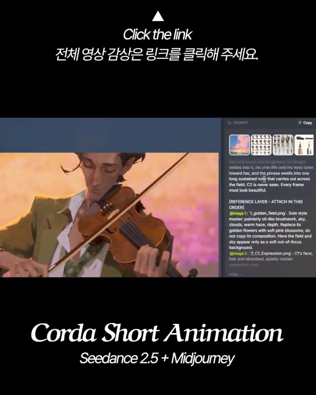Man Plays Violin In Sunset Field, Art Nouveau Style