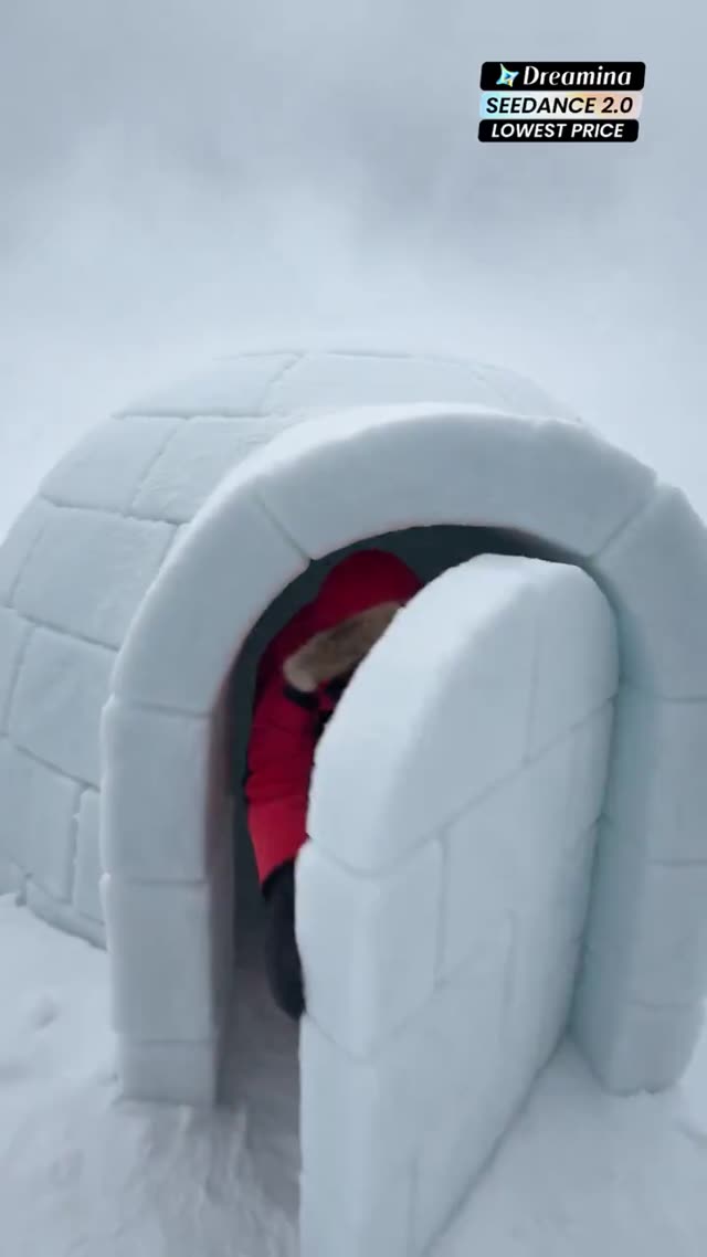 Polar Bear Attacks Igloo In Arctic