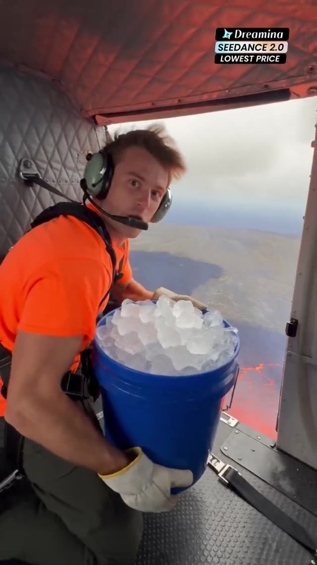 Lava Lake Ice Bucket Steam Explosion