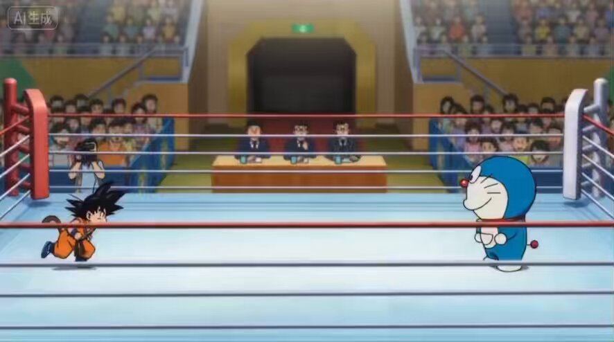 Son Goku versus Doraemon Anime Crossover