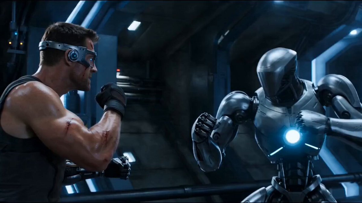 Human fighter battling a humanoid AI robot