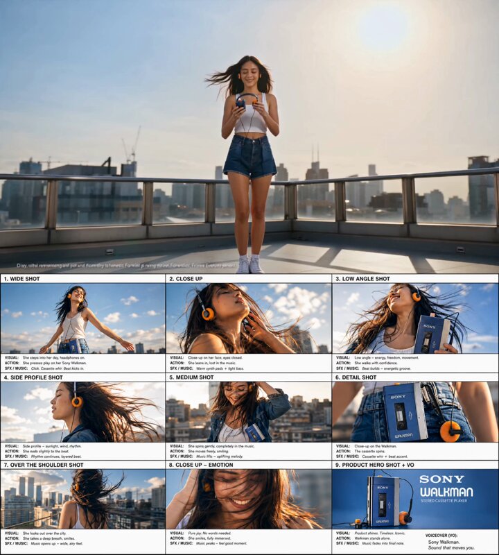 Sony product commercial created with AI