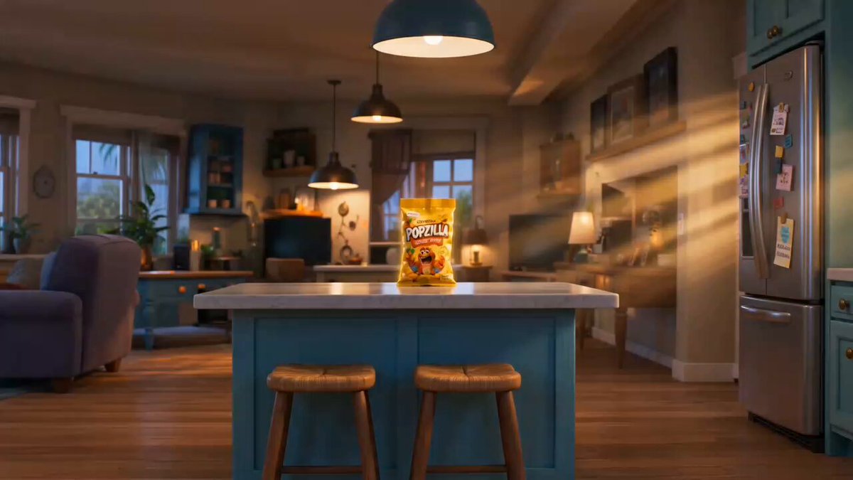 Pixar style food transformation commercial