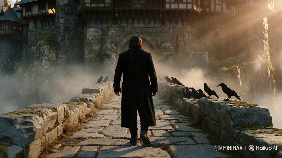 Cinematic fantasy scene of a medieval kingdom