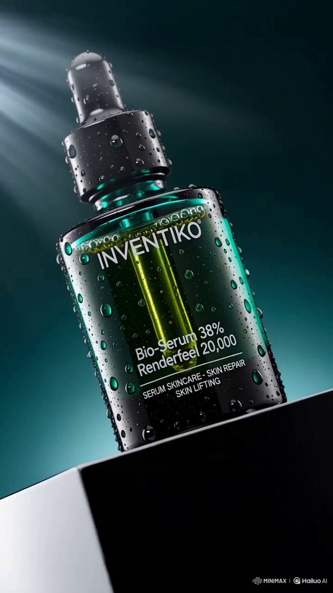 Luxury skincare serum commercial