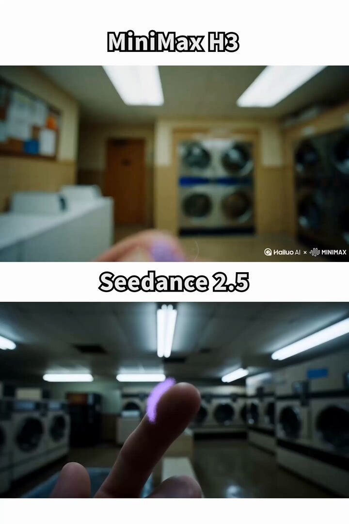 Same prompt comparison between H3 and Seedance 2.5