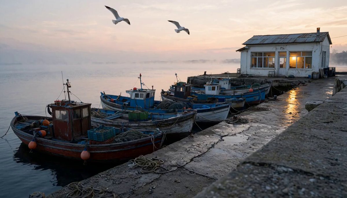 Black Sea Fishing Town Morning Narrative