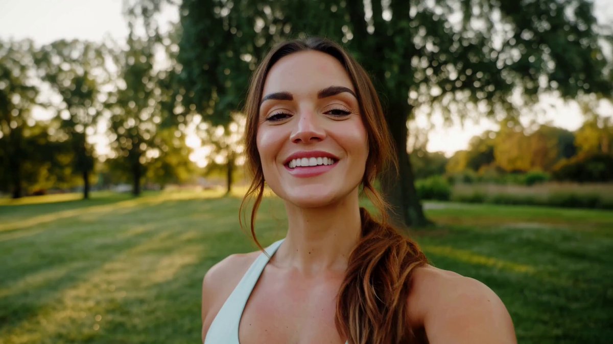 Cinematic outdoor morning wellness routine vlog