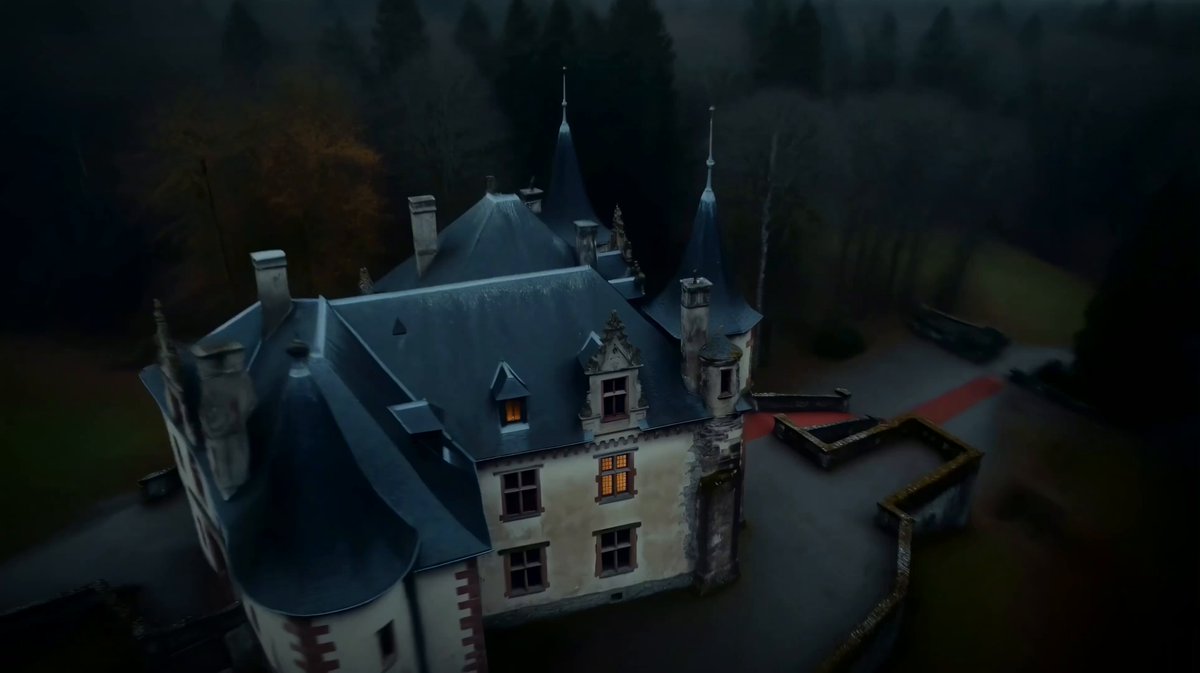 Neo-Gothic AI short film at mysterious castle