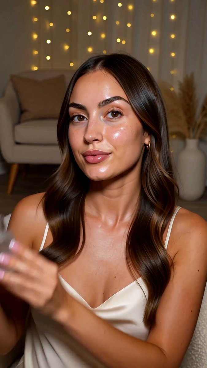 Vertical beauty product demonstration