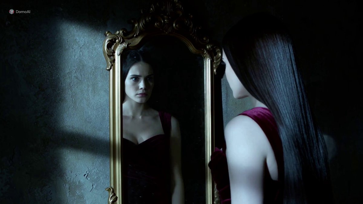 A mirror revealing a woman's future