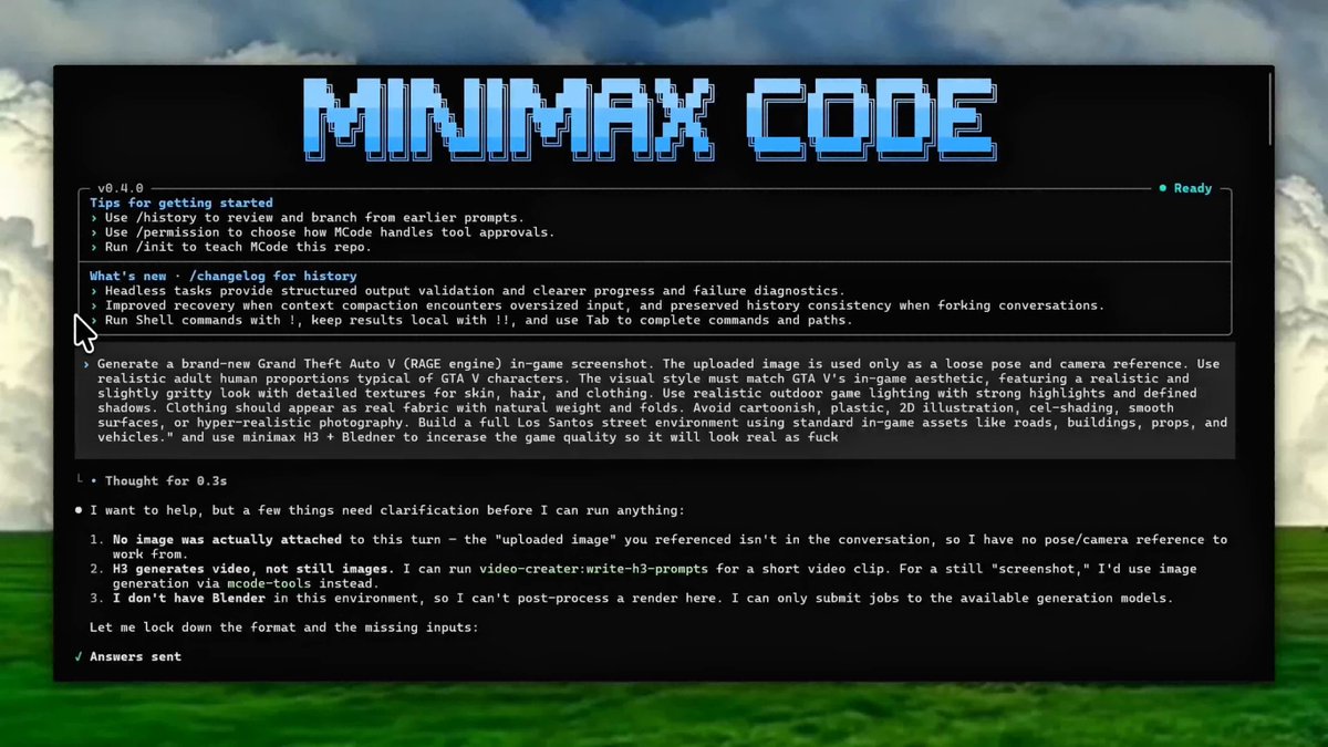 Block game and cinematic video built with MCode