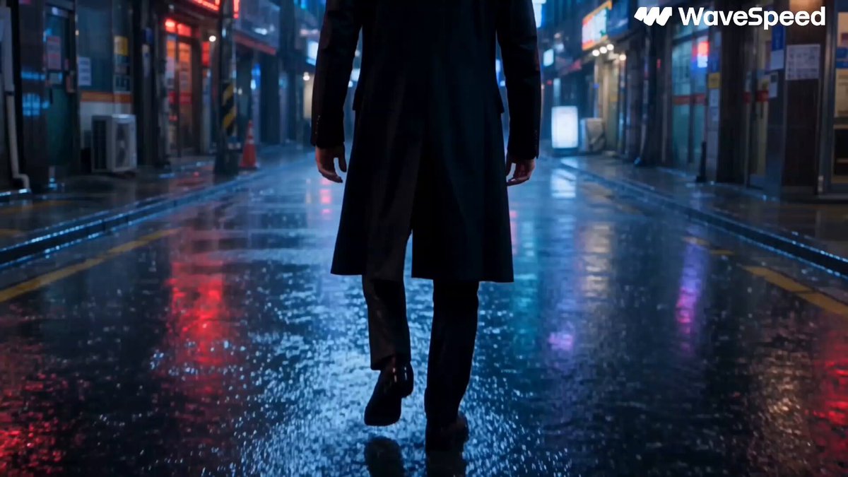 Cinematic street fight in rain and darkness